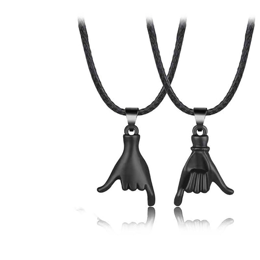 Juego de Collar de Parejas con Colgante de Manos Pequeñas - Image 9
