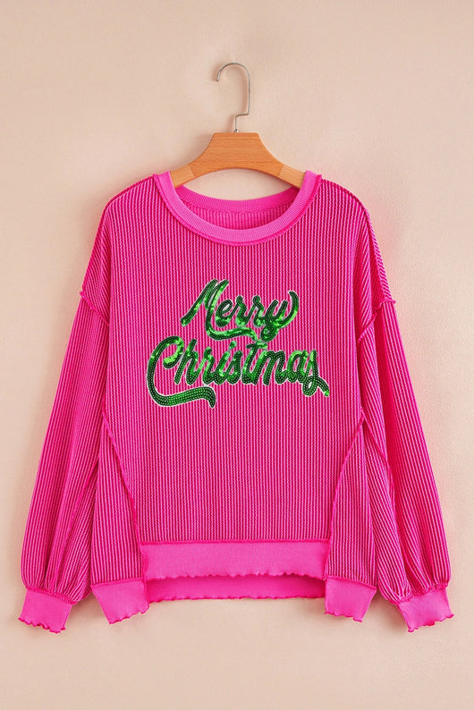 Blusa Larga con Lentejuelas Alfabeto para Mujer - Image 6