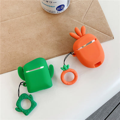 Fundas de Silicona para AirPods - Diseño Cactus y Zanahoria Verano - Image 4