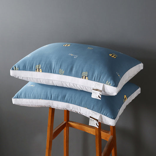 Funda de Almohada de Algodón Puro con Relleno de Plumas y Bordado 3D - Image 12