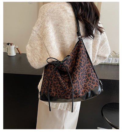 Mochila de Moda con Estampado Leopardo de Gran Capacidad Multiusos - Image 16