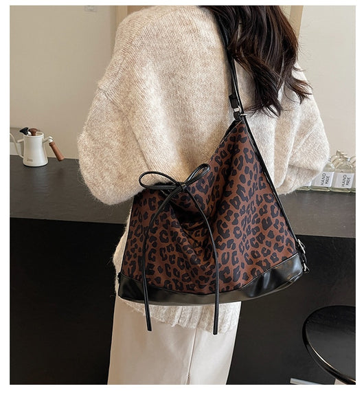 Mochila de Moda con Estampado Leopardo de Gran Capacidad Multiusos - Image 16