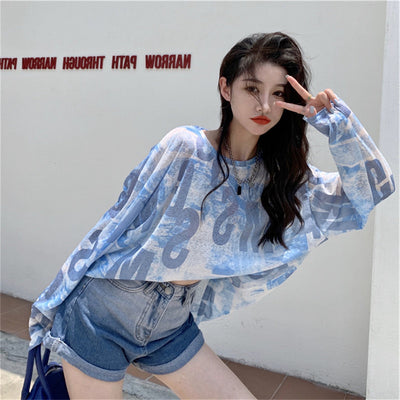 Blusa Holgada de Manga Larga con Protección Solar UV - Image 4
