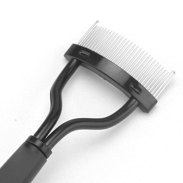 Cepillo Peine Pestañas Acero Inoxidable Semiarcado Profesional