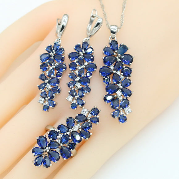 Conjunto de Joyería Circón: Collar, Aretes, Anillo y Pulsera
