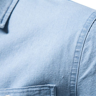 Camisa Denim Casual de Manga Larga para Hombre - Image 7