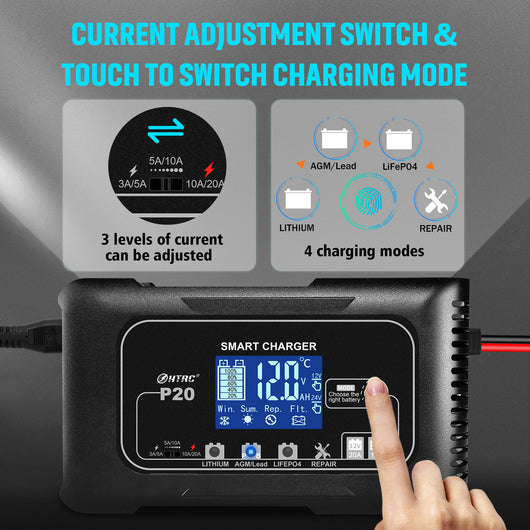 Cargador de Batería Inteligente P20 para Auto y Moto - Image 2