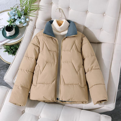 Chaqueta Acolchada Corta de Algodón Versátil para Mujer - Image 3