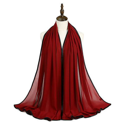 Pañoleta de Gasa con Perlas y Flecos Elegante - Image 34