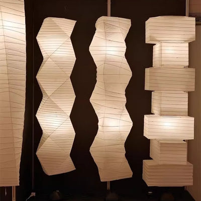 Lámpara de Piso Estilo Japonés con Pantalla de Papel de Arroz Retro - Image 3