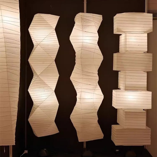 Lámpara de Piso Estilo Japonés con Pantalla de Papel de Arroz Retro - Image 3