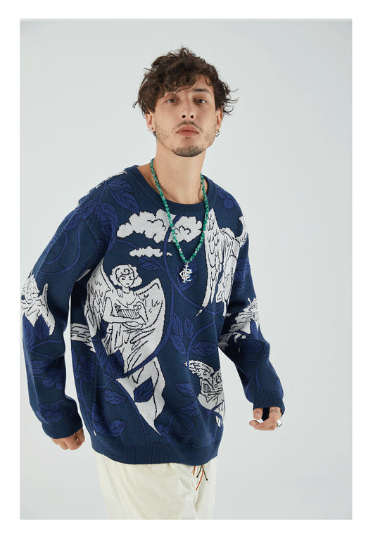 Suéter Tejido Cuello Redondo Casual con Estampado Xiangyun Angel - Image 12