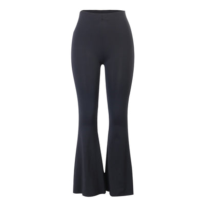 Pantalones Flare Negro de Talle Alto Ajustado Casual - Image 4