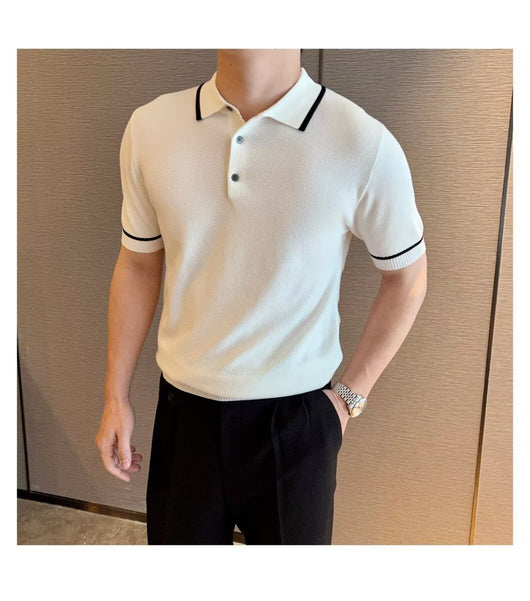 Camisa Suelta de Punto Casual para Hombre - Manga Corta Cómoda - Image 14