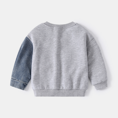 Suéter Holgado para Niños con Mangas de Punto Denim - Image 13