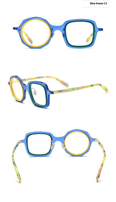 Lentes Ópticos Irregulares de Moda - Marco Tipo Placa - Image 16