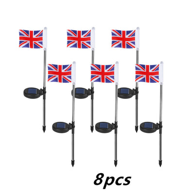 Lámpara Solar Decorativa con Bandera para Jardín - Image 14