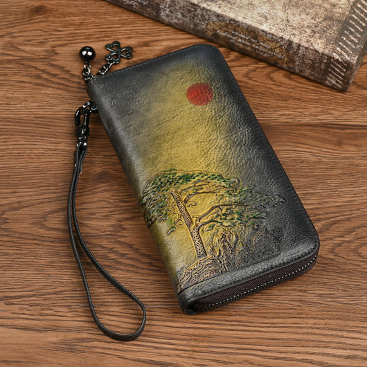 Cartera Larga de Cuero para Mujer Amanecer - Image 3