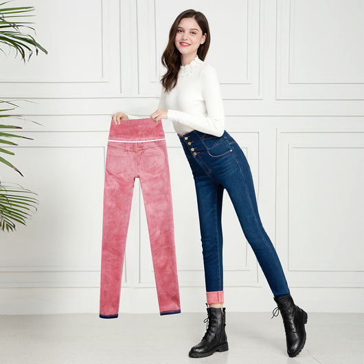 Jeans de Terciopelo Talle Alto Grueso - Colección Invierno - Image 12