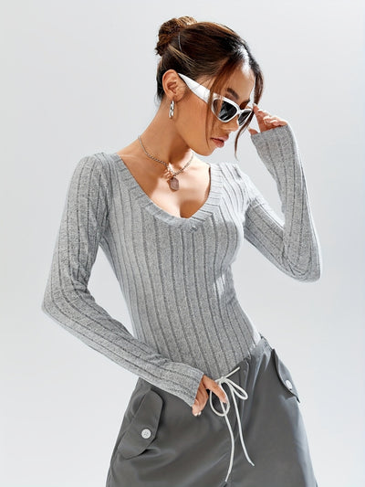 Jumpsuit Elegante de Cuello en V Profundo con Control de Cintura para Mujer - Image 13