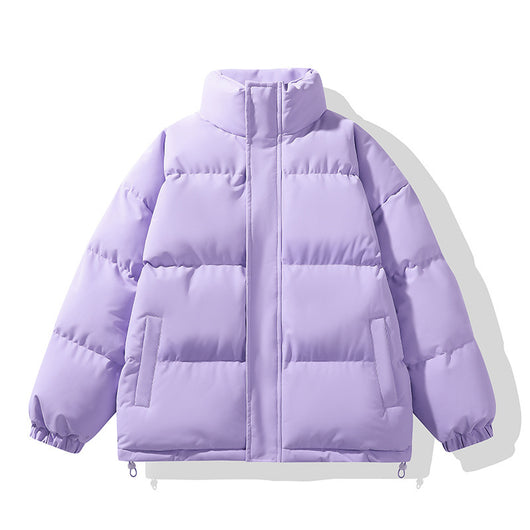 Abrigo Acolchado de Cuello Alto para Parejas - Diseño Minimalista - Image 5