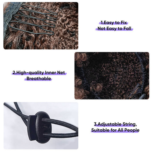 Peluca Esponjosa con Cordón Ajustable para Mujer - Image 14