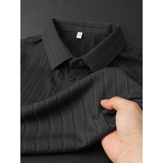 Polo Hombre Ice Silk Malla Transpirable - Diseño Moderno Hueco - Image 3