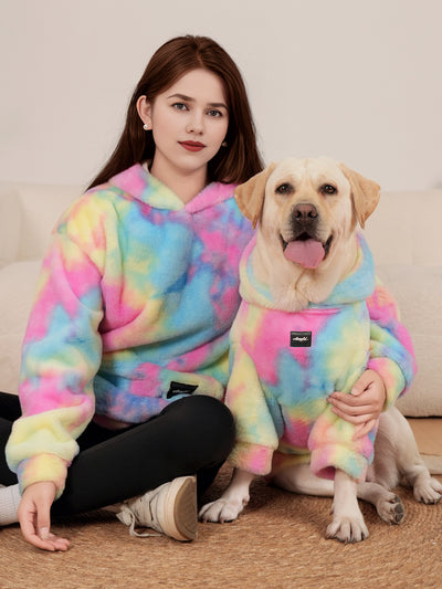 Sudadera Tie Dye Arcoíris para Perros con Pelaje de Conejo - Image 10