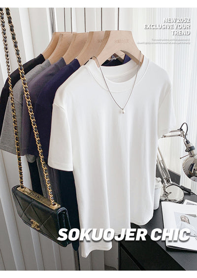 Blusa Ajustada de Modal para Mujer - Manga Corta Elástica Cuello Redondo - Image 17