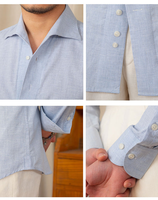 Camisa Casual Hombre Algodón y Lino Transpirable - Image 5