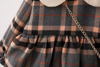Vestido Cuadros Coreano con Bolsa Osito para Niñas - Image 15