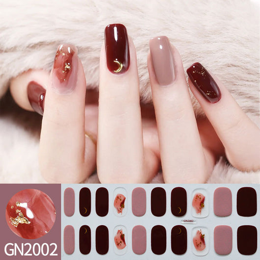 Pegatinas de Uñas Gel sin Horno con Diseño de Líneas Geométricas - Image 7
