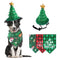 Traje Navideño para Mascotas con Sombrero y Pañoleta Triangular