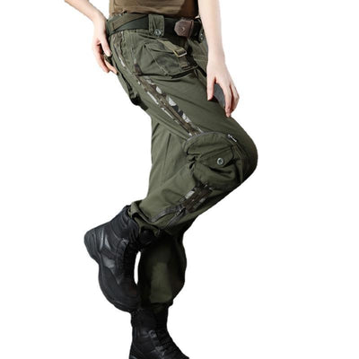 Pantalones de Trabajo Rectos Cintura Alta Holgados para Mujer - Image 3