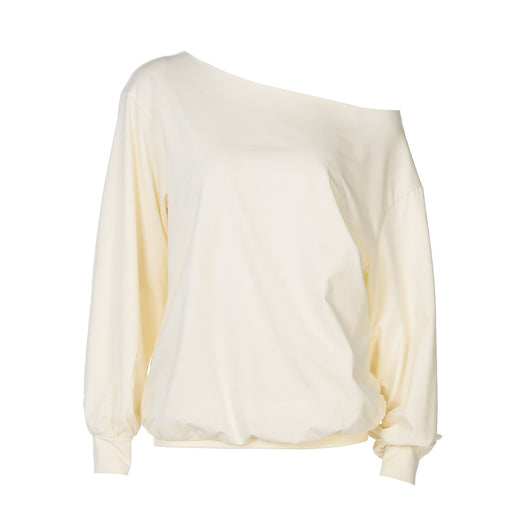Blusa Suelta Cropped de Manga Larga en Color Sólido para Mujer - Image 4