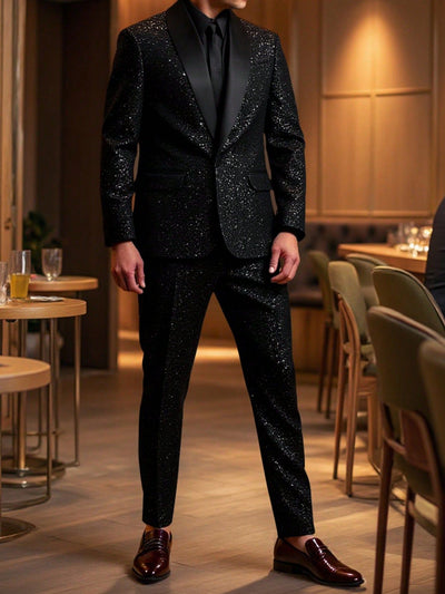 Conjunto de Traje Brillante para Hombre - Saco y Pantalón - Image 11