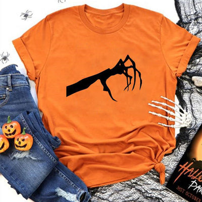 Camiseta de Manga Corta con Estampados de Halloween