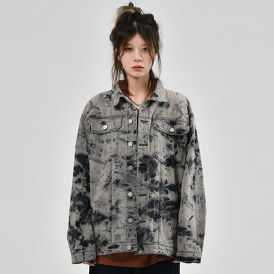 Chaqueta Denim Tie Dye Retro Original para Mujer