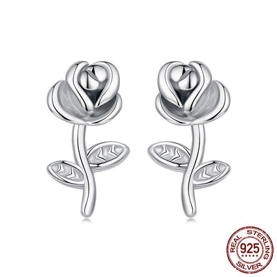 Aretes de Rosa Tridimensional en Plata 925 - Diseño Romántico para Mujer - Image 5