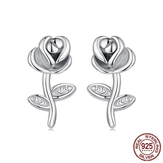 Aretes de Rosa Tridimensional en Plata 925 - Diseño Romántico para Mujer - Image 5