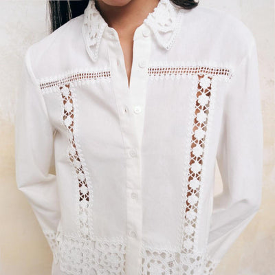Blusa Tejida Vintage con Botones y Mangas Largas para Mujer - Image 8