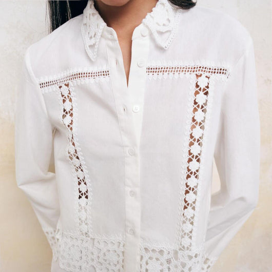 Blusa Tejida Vintage con Botones y Mangas Largas para Mujer - Image 8