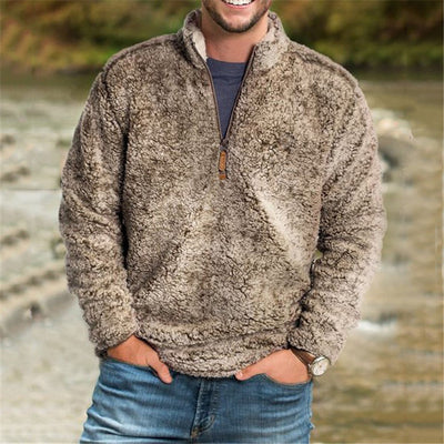 Abrigo Casual Hombre Grueso Oversize Liso Cálido - Image 9