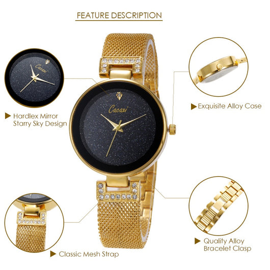 Reloj de Cuarzo Resistente al Agua con Malla Cielo Estrellado - Image 11
