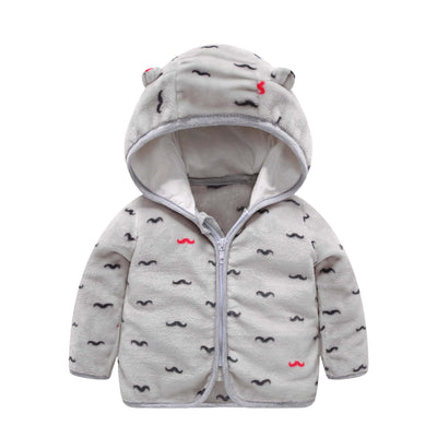 Chaqueta Acolchada de Polar Coral con Capucha para Niños - Image 10