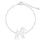 Stainless Steel Animal Pendant Fashionable Cute And Cute Pug Bracelet Plateado Style3