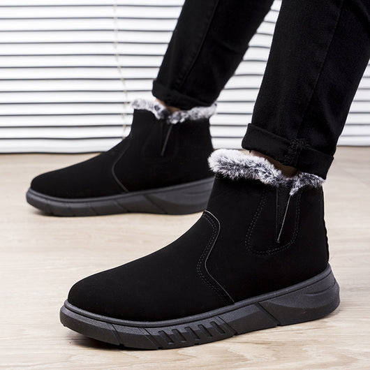 Botas de Invierno para Hombre con Diseño V Cutout y Forro de Peluche - Image 3