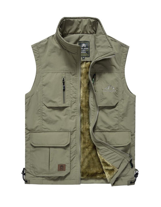 Chaleco Acolchado Impermeable con Múltiples Bolsillos