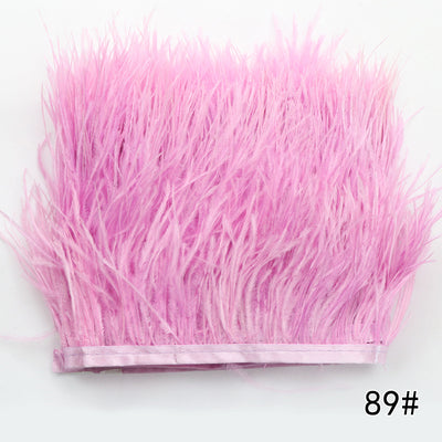 Cinturón Tejido de Color Sólido con Encaje de Plumas de Avestruz - Image 37