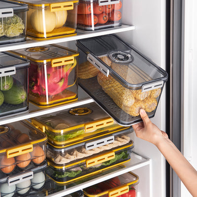 Contenedor de Almacenamiento Transparente Hermético de Plástico Alimentario